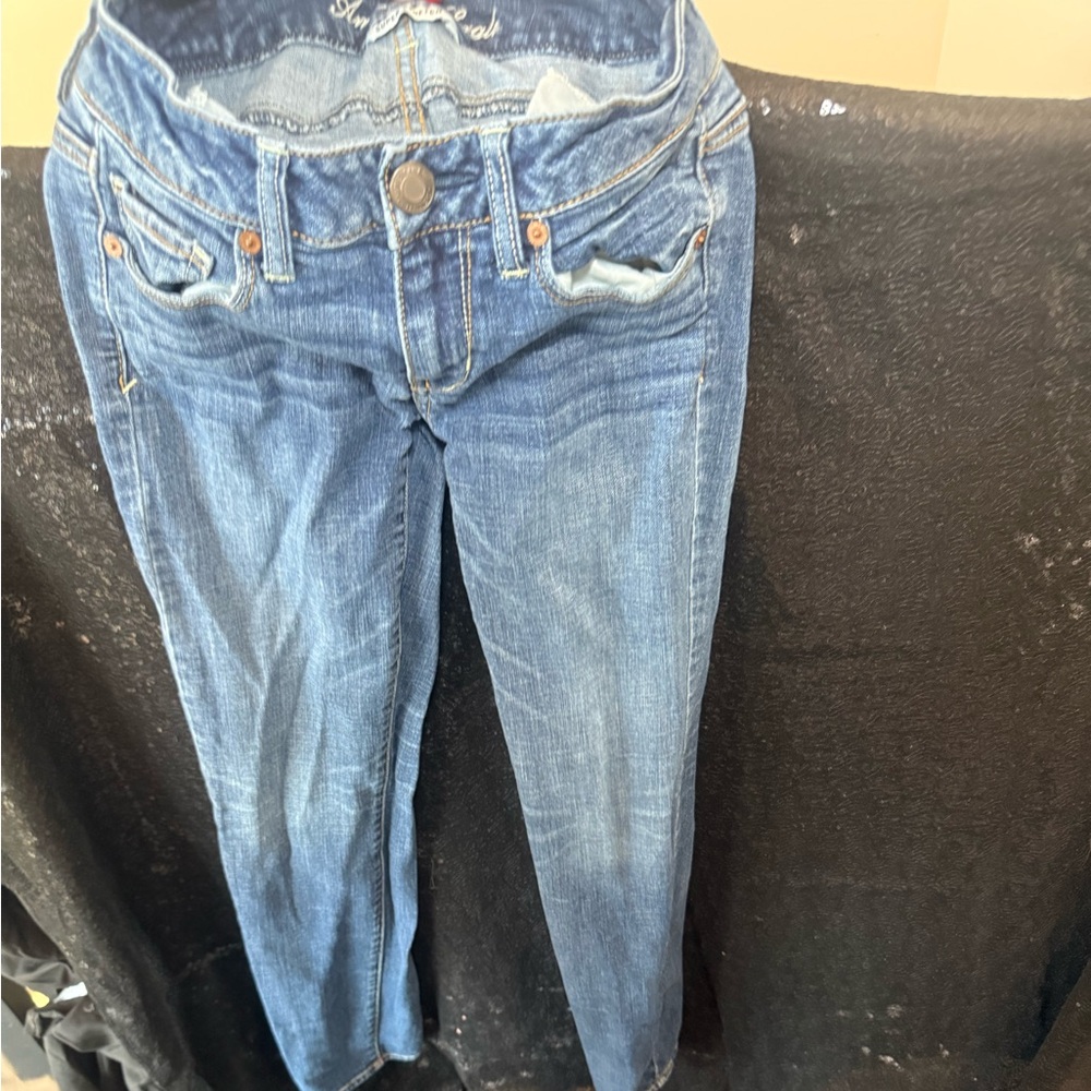 American Eagle Outfitters Women's Straight Leg Blue Jeans